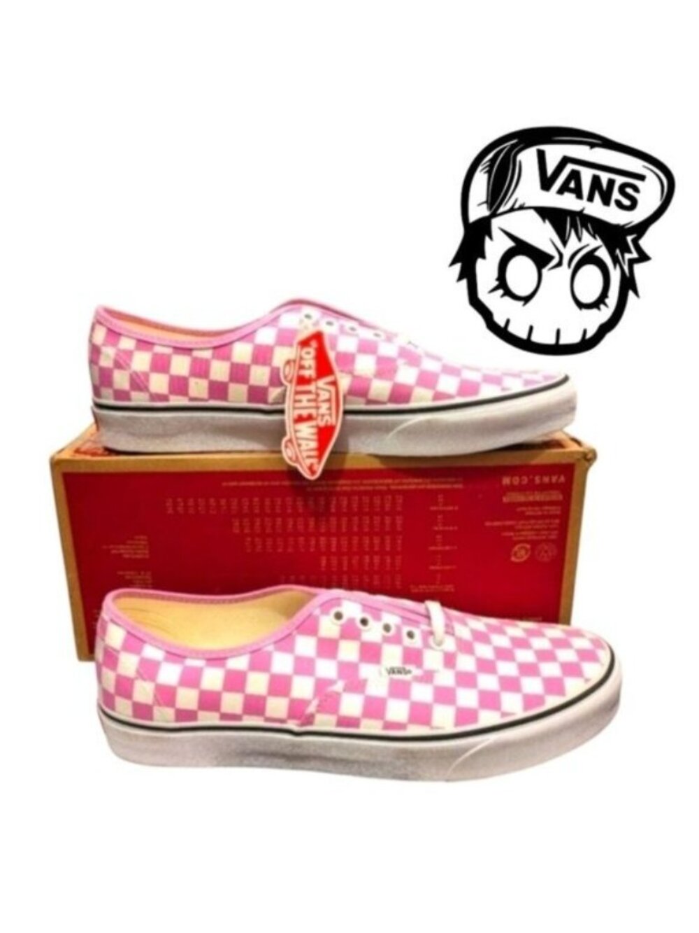 Vans Authentic Checkerboard Men Size 11.5 Orchid and White Pink 0826 - Picture 1 of 11